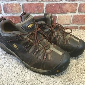 Keen Mens Utility Low Brown Leather Work & Safety shoes